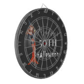 Halloween 50 e Vrouw Verjaardagsfeest Dartbord (Voorkant Links)
