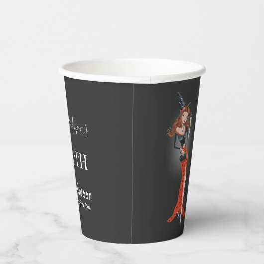 Halloween 50 e Vrouw Verjaardagsfeest Papieren Bekers (Rechts)