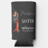 Halloween 50 e Vrouw Verjaardagsfeest Seltzer Blikjeskoeler (Voorkant)
