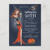 Halloween 50 th Birthday Party Invitation Briefkaa Briefkaart (Voorkant)