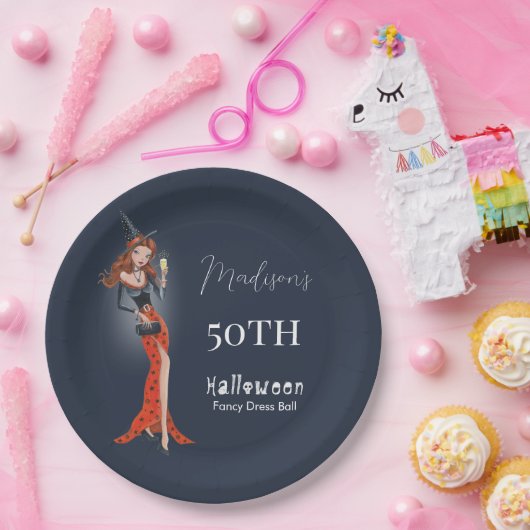 Halloween 50e verjaardag papieren bordje (Feest)