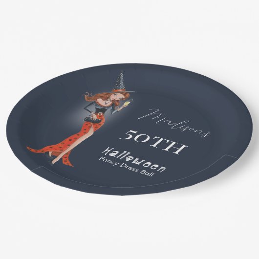 Halloween 50e verjaardag papieren bordje (Gekanteld)