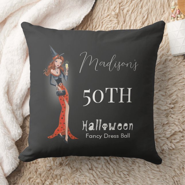 Halloween 50e verjaardagsfeestje kussen (Deken)