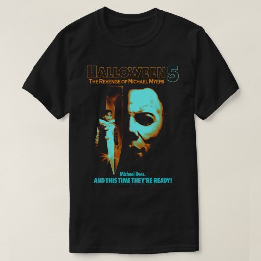 Halloween 5 The Revenge of Michael Myers Two Tone T-shirt (Design voorkant)