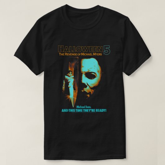 Halloween 5 The Revenge of Michael Myers Two Tone T-shirt (Design voorkant)