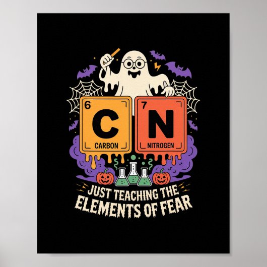 Halloween 67 Meme Wetenschap Scheikunde Leraar Per Poster (Voorkant)