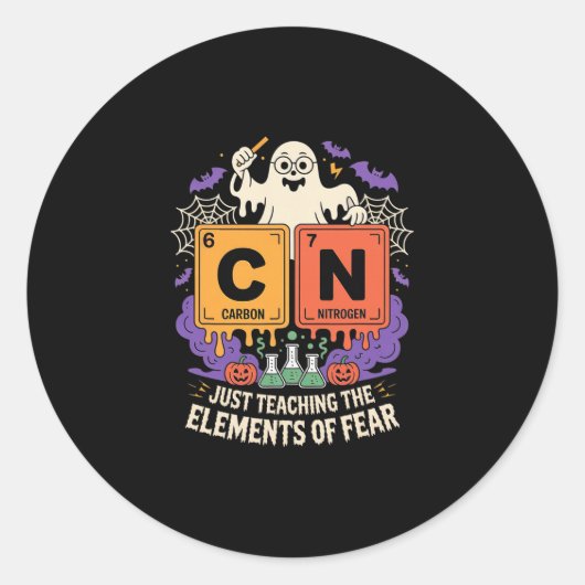 Halloween 67 Meme Wetenschap Scheikunde Leraar Per Ronde Sticker (Voorkant)