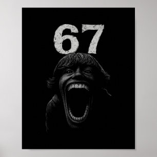 Halloween 67 Scp Horror Gezicht Enge Kostuum Shirt Poster