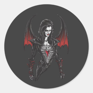 Halloween 6 vampier, eng monster, horror, ronde sticker