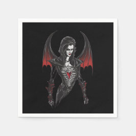 Halloween 6 vampier, feest, angstaanjagende vampie servet