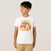 Halloween 70's stijl A Kind en hun pup T-shirt (Voorkant volledig)