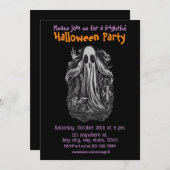 Halloween, 8 geest, griezelig, feestuitnodiging, kaart (Voorkant / Achterkant)