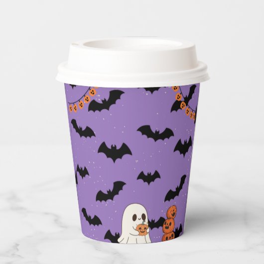 Halloween 8-oz Paper Cup Papieren Bekers (Achterkant)