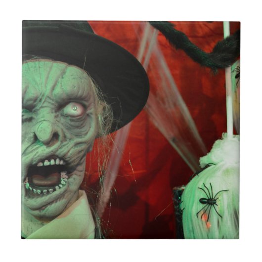 Halloween-9907-Scarry-Ugly-Zombie-Undead, Decorati Tegeltje (Voorkant)