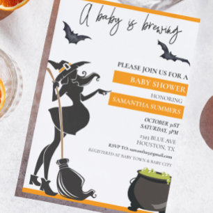 Halloween A Baby breekt heks Modern Kaart