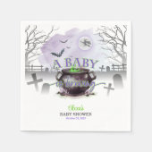 Halloween A Baby brouwt papieren servet (P/G) (Voorkant)
