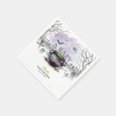 Halloween A Baby brouwt papieren servet (P/G) (Hoek)