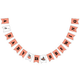 Halloween A Baby is Baby shower brouwen Vlaggetjes