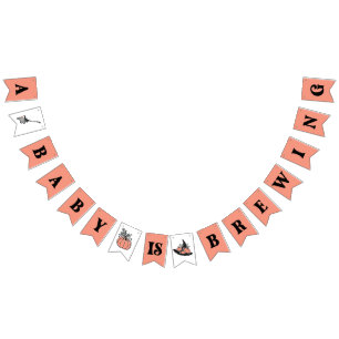 Halloween A Baby is Baby shower brouwen Vlaggetjes