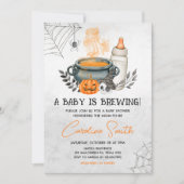 Halloween A Baby is Baby shower Kaart (Voorkant)