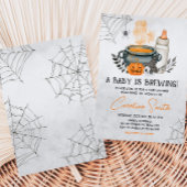 Halloween A Baby is Baby shower Kaart