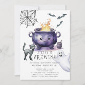 Halloween A Baby is Baby shower Kaart (Voorkant)