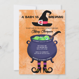 Halloween A Baby is Baby shower Kaart