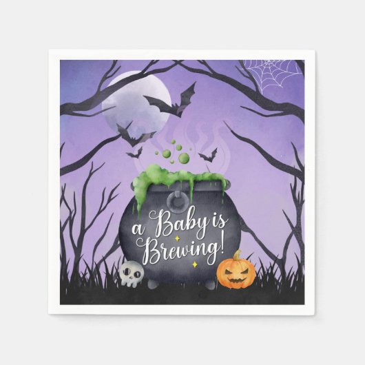 Halloween A Baby is Baby shower Servet (Voorkant)