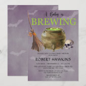 Halloween A Baby is de Uitnodiging van het Baby sh (Voorkant / Achterkant)