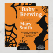 Halloween A Baby is de Uitnodiging van het Baby sh (Voorkant / Achterkant)