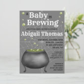 Halloween A Baby is de Uitnodiging van het Baby sh (Staand voorkant)