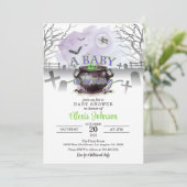 Halloween A Baby is het brouwen van Baby shower (P Kaart (Staand voorkant)