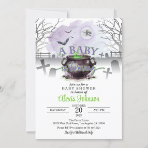 Halloween A Baby is het brouwen van Baby shower (P Kaart