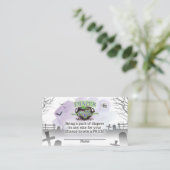 Halloween A Baby is het Brouwen van Luier Raffle K Informatiekaartje (Staand voorkant)