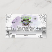 Halloween A Baby is het Brouwen van Luier Raffle K Informatiekaartje (Voorkant)
