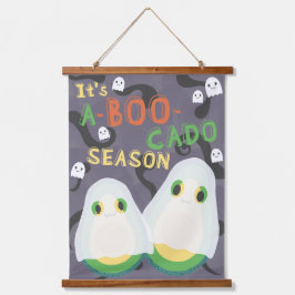 Halloween A-BOO-Cado Spooky Schattigee Avocado Gho Hangend Wandkleed