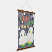 Halloween A-BOO-Cado Spooky Schattigee Avocado Gho Hangend Wandkleed (Gebogen)