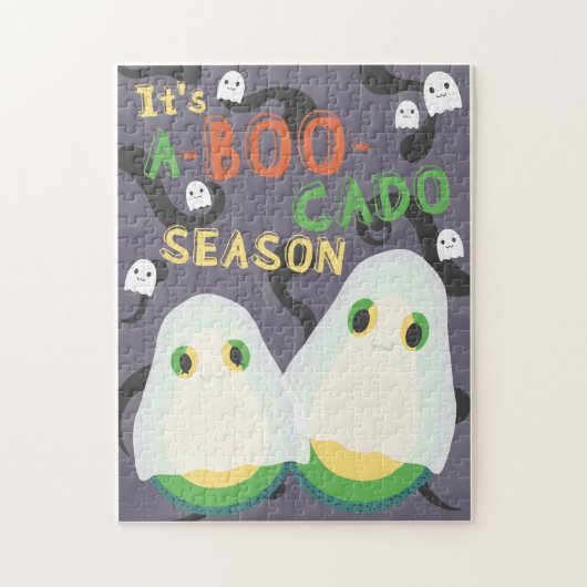 Halloween A-BOO-Cado Spooky Schattigee Avocado Gho Legpuzzel (Verticaal)
