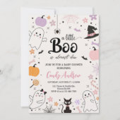 Halloween A Little Boo Baby shower Invitation Kaart (Voorkant)