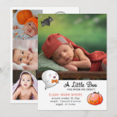 Halloween A Little Boo Ghost - Baby Boy Birth (Voorkant / Achterkant)