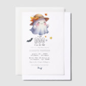 Halloween "A Little Boo is on the Way" Baby shower Vellum Uitnodigingen (Offset)