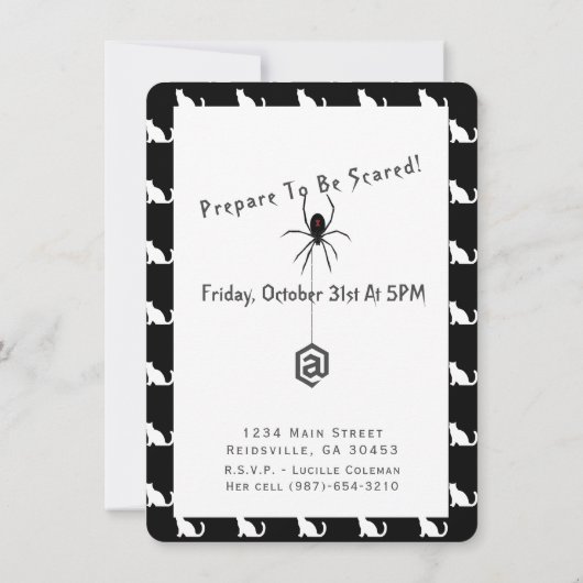 Halloween aangepaste foto verjaardagsfeestje kaart (Achterkant)