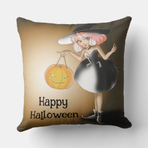 Halloween aangepaste grillige grappige heks kussen