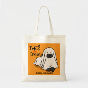 Halloween aangepaste grillige grappige hond tote bag