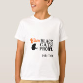 Halloween aangepaste grillige grappige kat t-shirt (Voorkant)