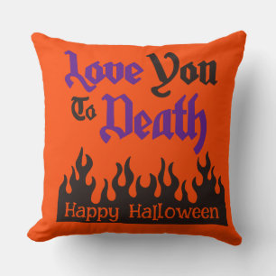 Halloween aangepaste grillige grappige Paarse lief Kussen