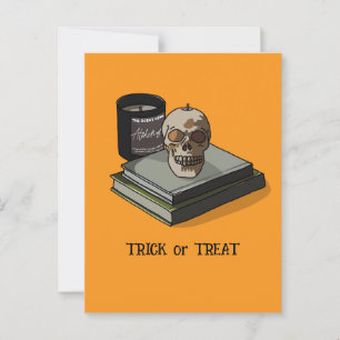 Halloween aangepaste grillige grappige schedel briefkaart