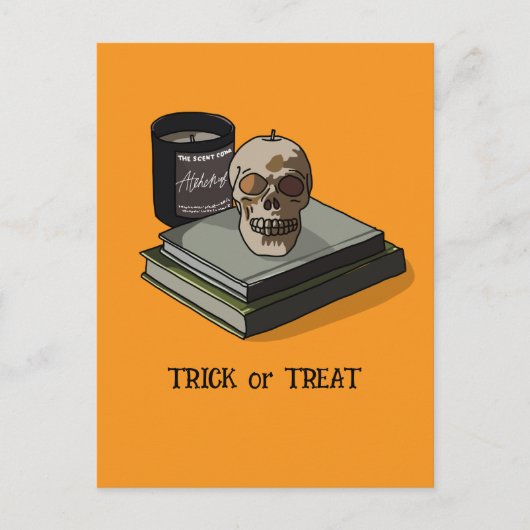 Halloween aangepaste grillige grappige schedel briefkaart (Voorkant)