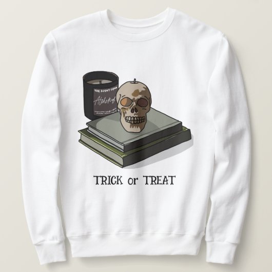 Halloween aangepaste grillige grappige schedel trui (Design voorkant)