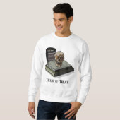Halloween aangepaste grillige grappige schedel trui (Voorkant volledig)